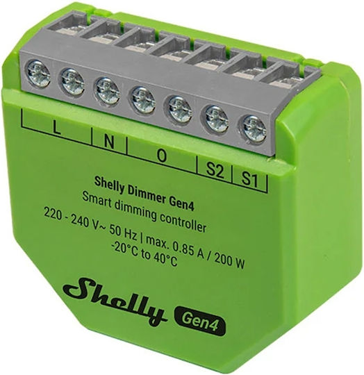 Shelly Gen4 Интелигентен Превключвател Димер ZigBee (Без Неутрален)