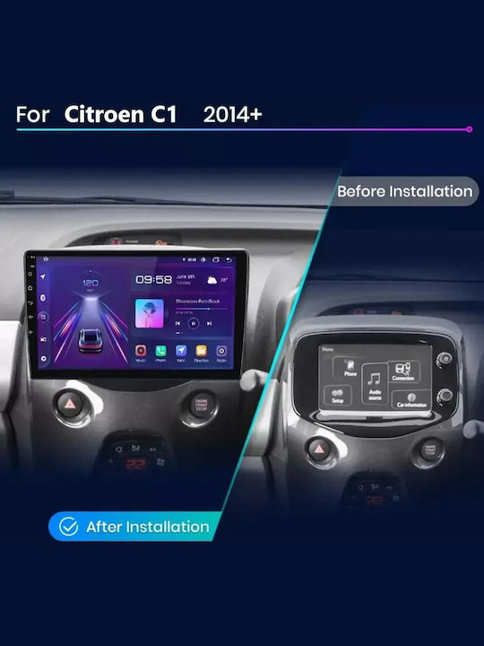 Citroen C1 2014+ Android Multimedia 4-64gb Octacore-CarPlay-AndroidAuto GPS Wi-Fi Bluetooth SG-279