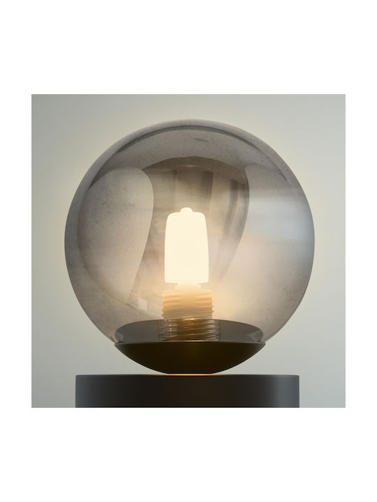 Ideal Lux Perlage TL1 Μεταλλικό Πορτατίφ για Ντουί G9 με Μαύρο Καπέλο και Βάση