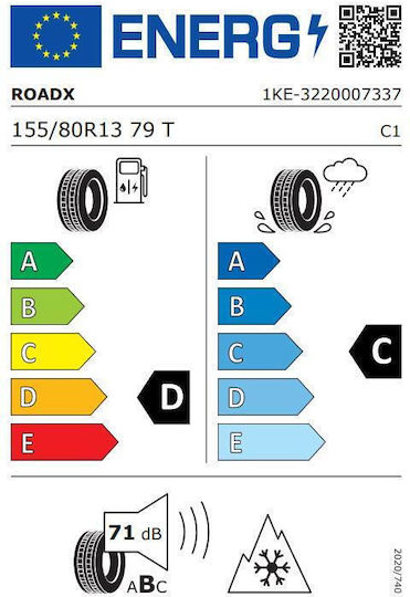 RoadX 155/80R13 79T Autoreifen 4 Jahreszeiten RoadX