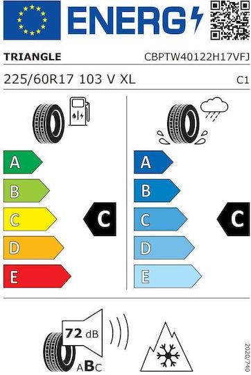 Triangle Tw401 225/60R17 103V XL Χειμερινό Λάστιχο Αυτοκινήτου