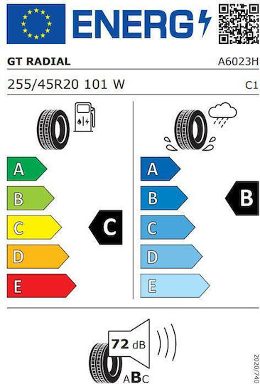 GT Radial Runflat 255/45R20 101W Anvelopă Auto De Vară