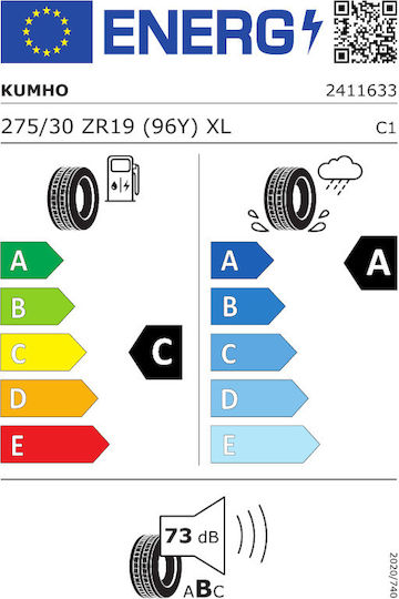 Kumho Runflat 275/30R19 96Y Лятна Автомобилна Гума За Пътнически Автомобил