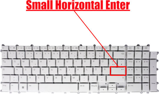 German Laptop Keyboard LG Gram 17z90r 17z90r-g 17z90r-ga5hk 17z90r-k 17z90r-k.aa79a1 17z90r-k.aab8u1 17z90r-k.ads9u1 No Frame Backlit White Cod.41447denofrbl
