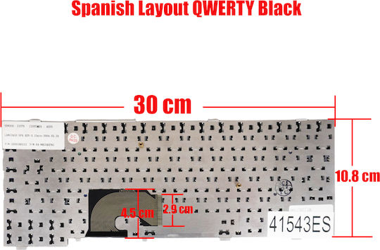 Spanish Laptop Keyboard Asus L4000r L4400r L3400 Z9000 Z90r 3000190113 04-n8g1kspa1 Es Black Code 41543es
