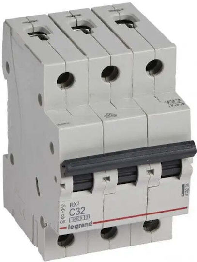 Legrand Automatic Circuit Breaker 32A Triple-pole AC 419238