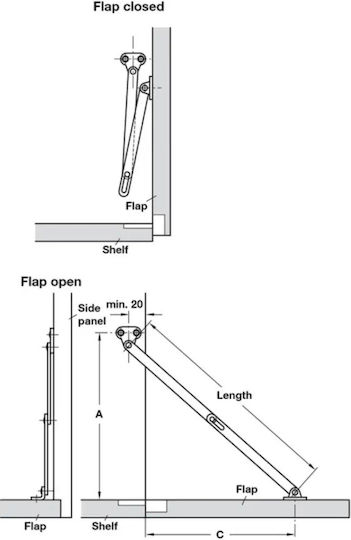 Hinged Door Scissors 200mm Häfele