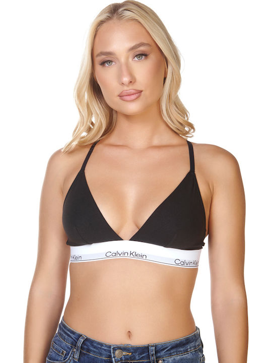 Calvin Klein Icon Cotton Modal Unlined Triangle Bralette Black