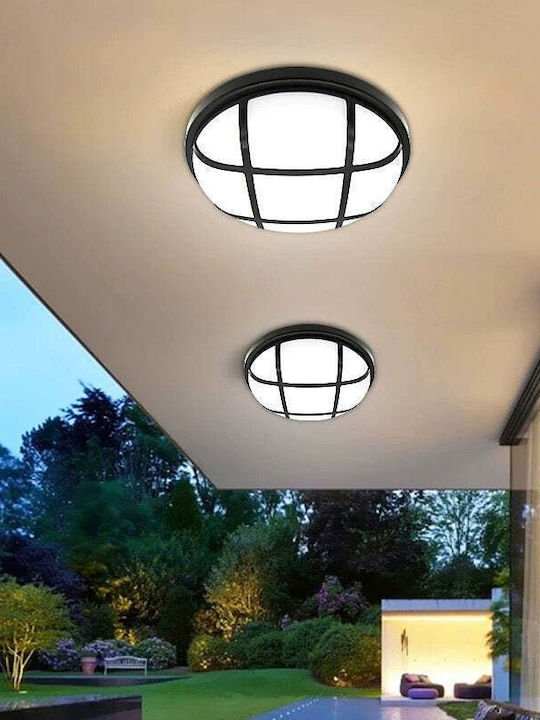 Ax311/218bk Iluminat Exterior Montat Pe Perete Led Încorporat Diametru 21.8cm Ip65 Lumină Caldă