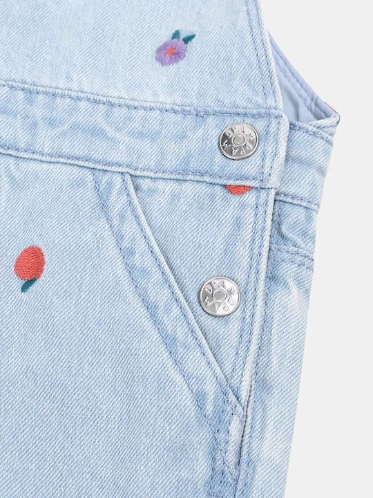 Kids Fabric Dungarees Blue