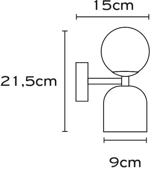 Wandleuchte mit GU10 Lampenbirnensockel Grün