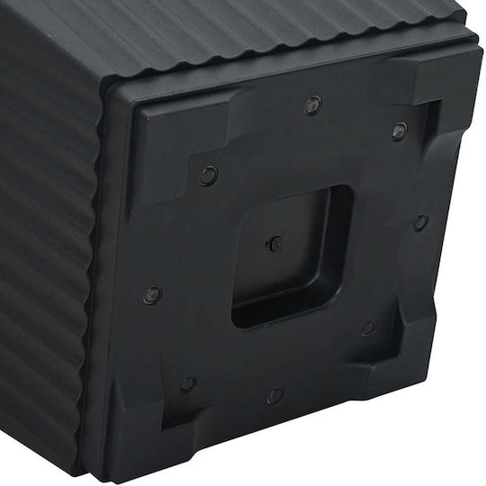 vidaXL Комплект 24 Пластмасови Черни Саксии За Цветя 43x33.5см