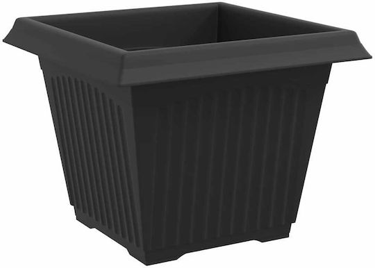 vidaXL Комплект 6 Пластмасови Черни Саксии За Цветя 28.5x22см