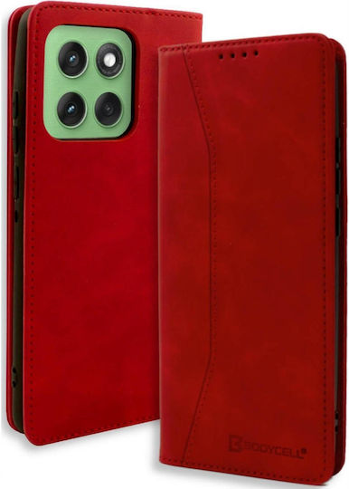 Bodycell Book Synthetic Leather Leather Red (Motorola Edge 70)