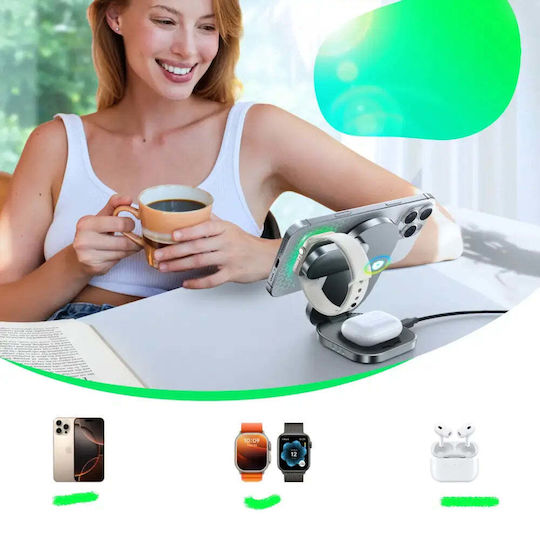 Joyroom Wireless Charger (Qi Pad) 15W Blacks (JR-W17)