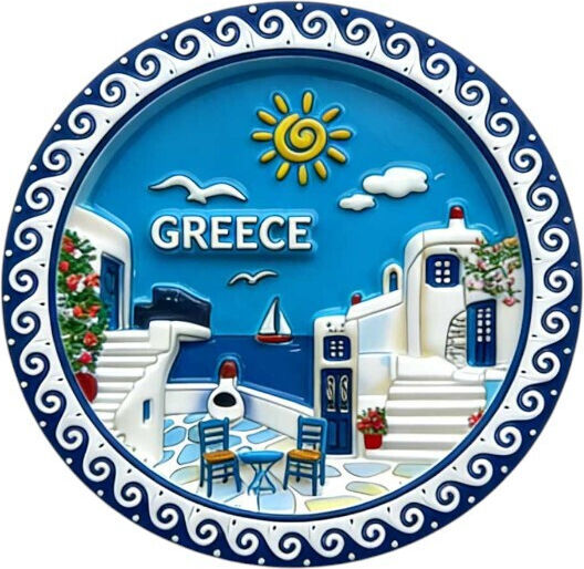 Tourist Decorative Magnet Souvenir Set 12 Pieces Greece 678535