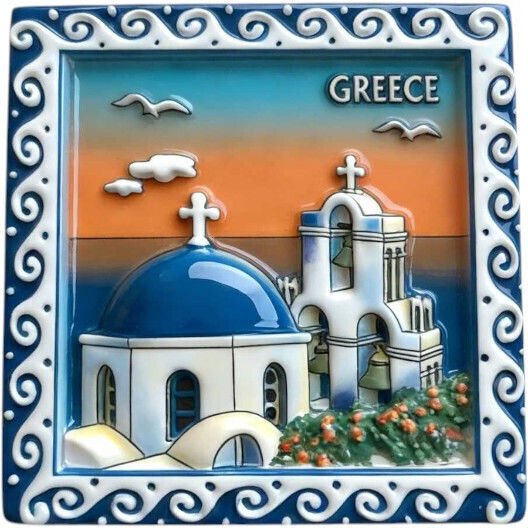 Tourist Decorative Magnet Souvenir Set 12 Pieces Greece 678504
