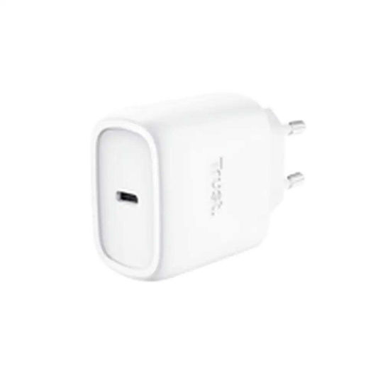 Trust GaN Wireless Charger with USB-C Port 45W Power Delivery White