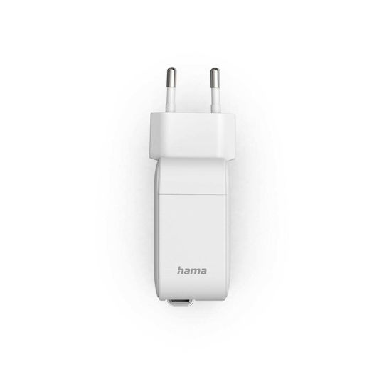 HAMA GaN Wireless Charger with USB-C Port 65W Power Delivery / Quick Charge 3.0 White