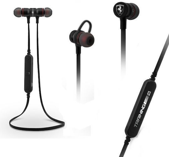 Ferrari Training In-ear Bluetooth Handsfree Ακουστικά Μαύρα