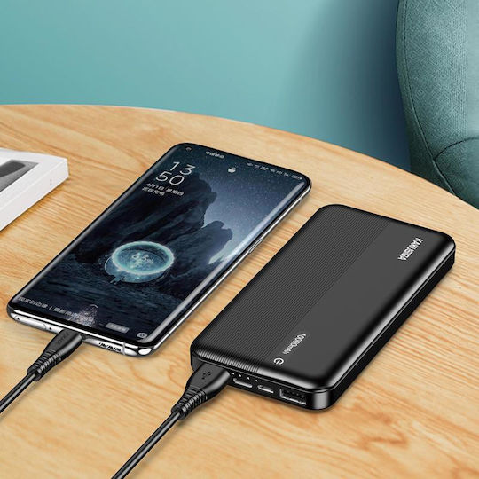 Kakusiga KSC-1098 Power Bank 10000mAh με 2 Θύρες USB-A Power Delivery Μαύρο