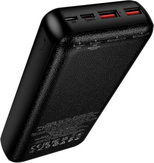 Hoco J159A Essence Power Bank 20000mAh 20W with 2 USB-A Ports and USB-C Power Delivery Port Black