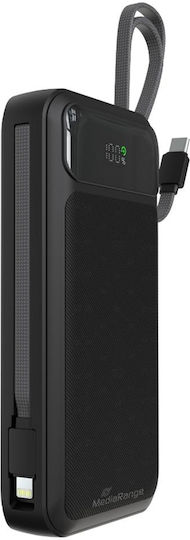 MediaRange Power Bank 20000mAh 22.5W cu Port USB-A și Port USB-C Power Delivery / Quick Charge 3.0 Negru