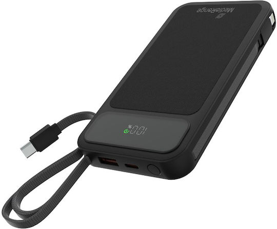 MediaRange Power Bank 10000mAh 18W cu Port USB-A și Port USB-C Negru