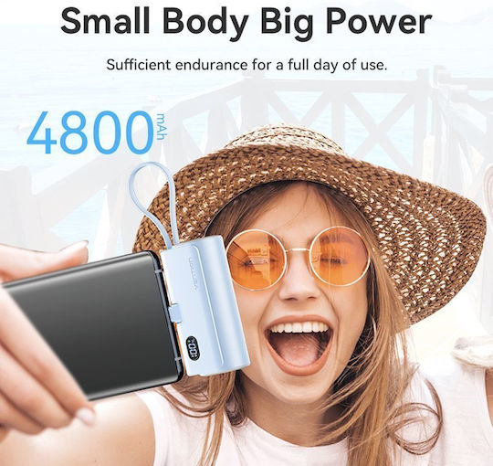 Vention FHQL0 Power Bank 4800mAh 20W with USB-C Power Delivery and Quick Charge Blue