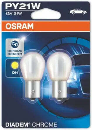 Osram Lampen Auto & Motorrad Diadem Chrome PY21W-BAU15s Orange 12V 21W 2Stück