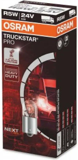 Set 10 Becuri Camion 24v R5w Truckstar Pro +100% Osram