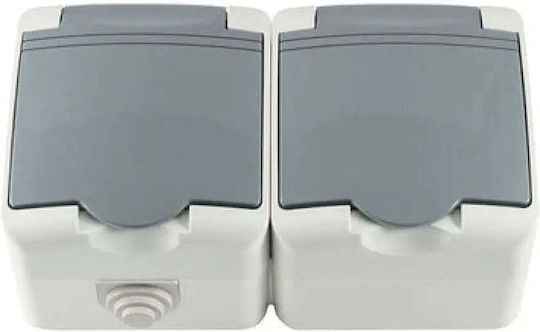 Contact Ip44 Double Gray Meloplam Toni