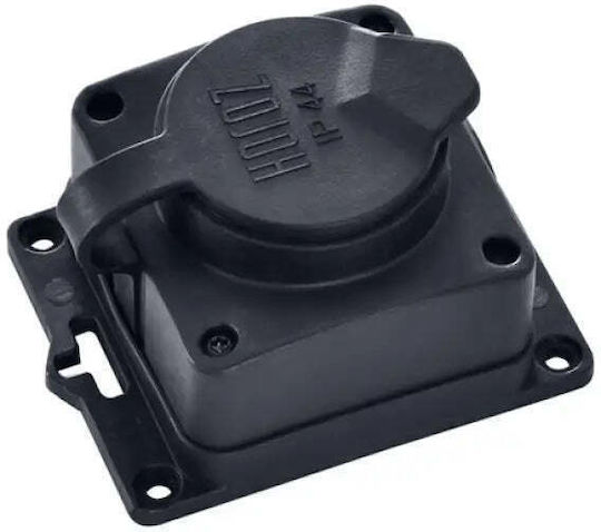 Priză Electrică De Perete Simplă Cauciuc Ip44 Neagră Horoz