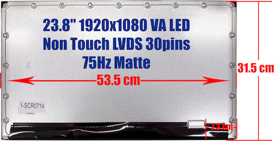 Οθόνη LED / Touch 1920x1080 Matte για Laptop Hp Aio 24-cb 24-cb1000 205 Pro G4 24 1-SCR0714