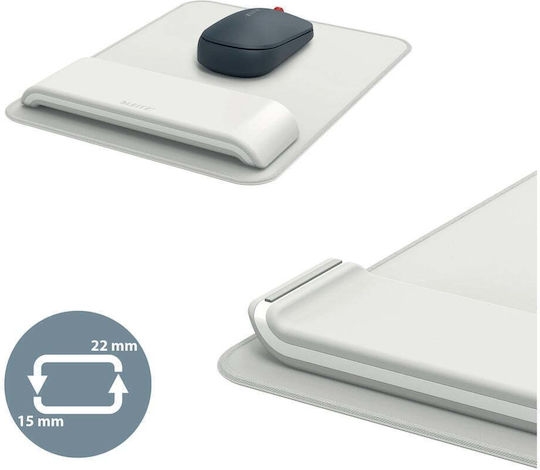 Leitz Mouse Pad Leitz Ergo Ergonomic Wrist Support Adjustable Pastel Gray