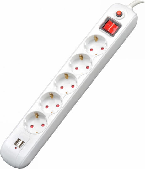 Spacer Extension Cord Sp Schuko X5 16a 1.8m Al