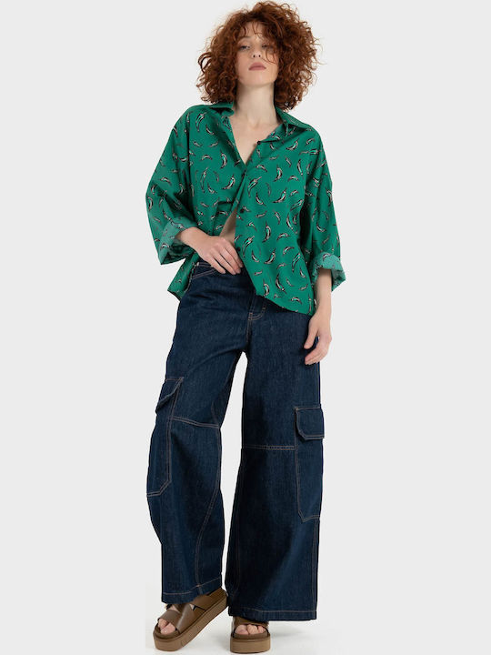 Long Sleeve Women's Shirt Green