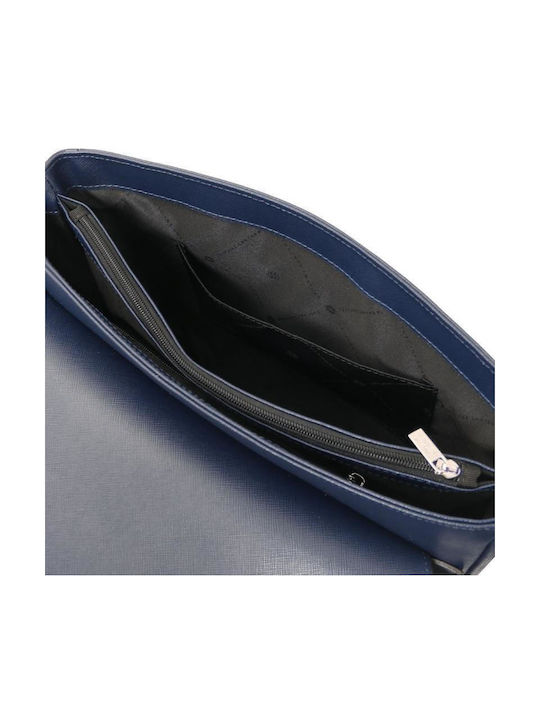 Leather Men's Shoulder / Crossbody Bag Navy Blue