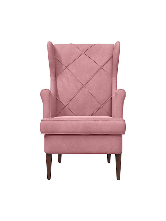 Sessel Samt Rosa 65x79x100cm