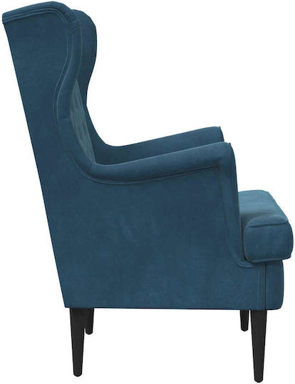 Sessel Aus Samt Blau 65x79x100cm