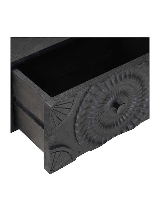 Wooden Black Bedside Table 40x30x20cm