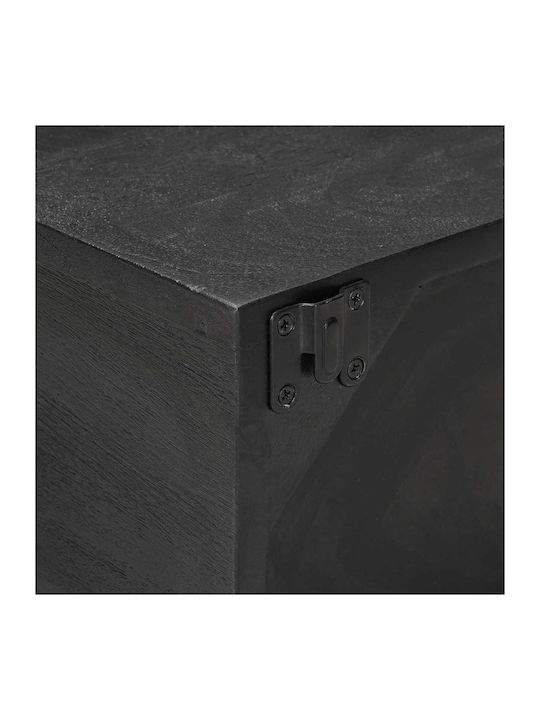 Wooden Black Bedside Table 40x30x20cm