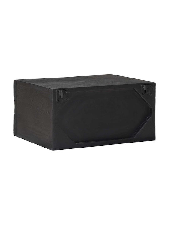 Wooden Black Bedside Table 40x30x20cm