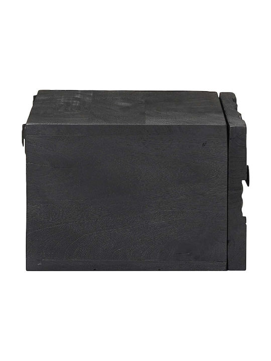 Wooden Black Bedside Table 40x30x20cm