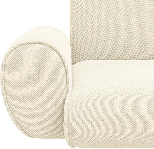 Velvet Armchair Cream 68x51x56cm Velvet Armchair Cream 68x51x56cm