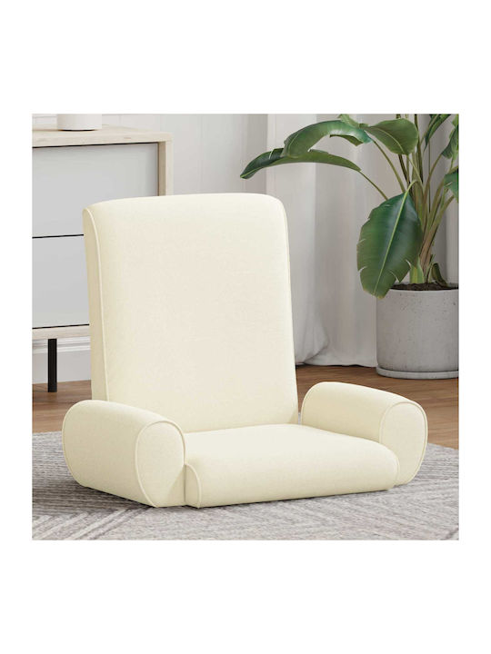 Velvet Armchair Cream 68x51x56cm