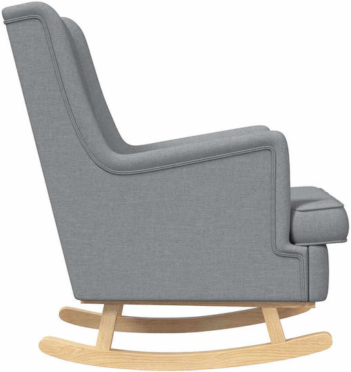 Rocking Armchair Light Gray 62x80x85cm