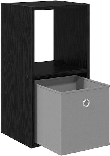 Nachttisch Holz Schwarz 30.5x27x59.5cm