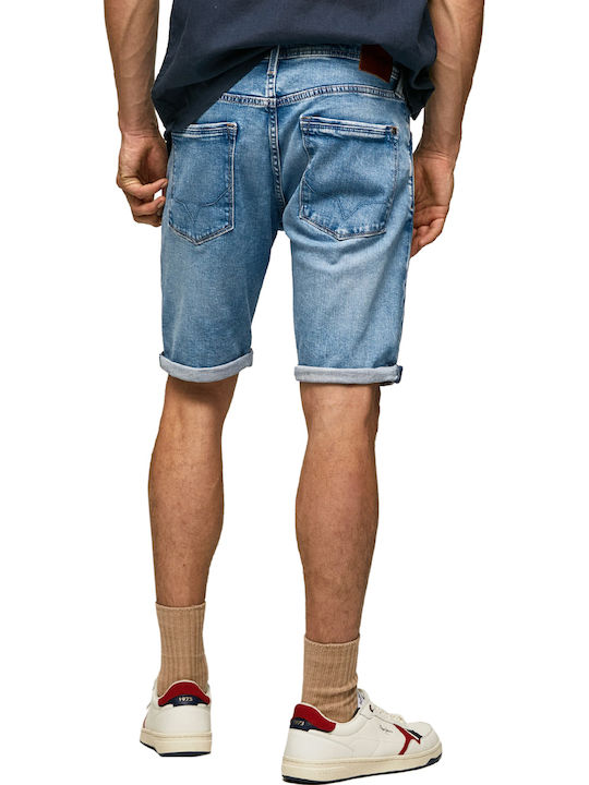 'stanley' Herrenshorts Jeans Blau