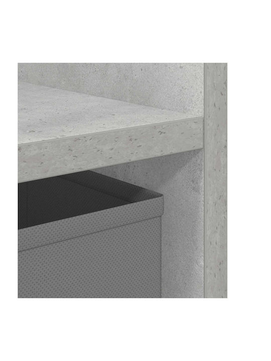 Wooden Gray Bedside Table 30.5x27x59.5cm